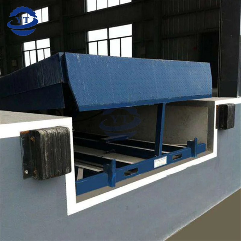 Adjustable telescopic dock leveler 6ton 8ton 10ton stationary hydraulic container loading ramp