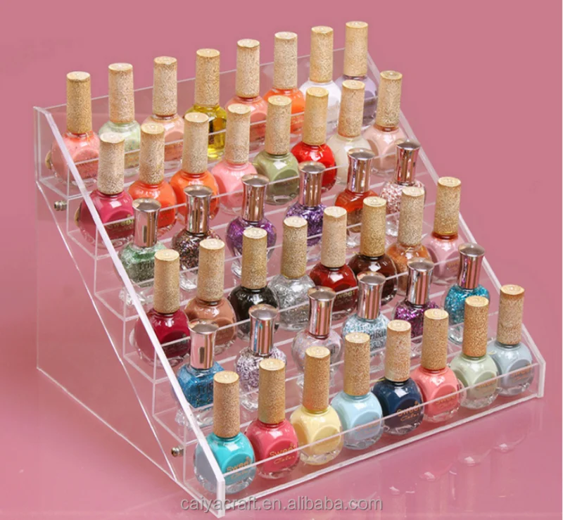 Caiya акриловая стойка для демонстрации лака ногтей на заказ настенное