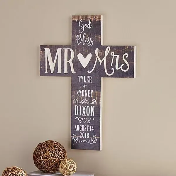 Customized Good Quality Hanging Decor-faith Designed Wood Cross farmhouse decor