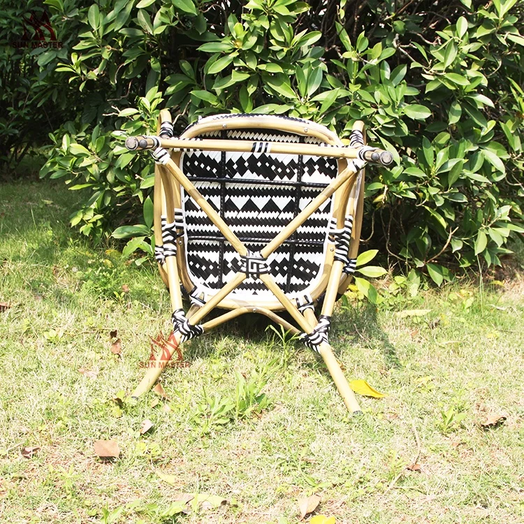 Factory Hot Sale All Weather UV Resistant Garden Aluminum Balcony Bistro Restaurant Hotel Outdoor Handmade Wicker Rattan