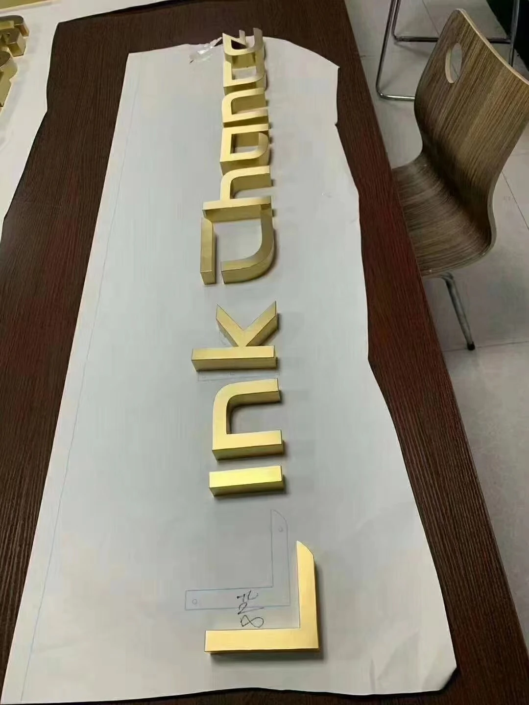 Hot Sale Customization Logo Electroplated Golden Chrome House Number