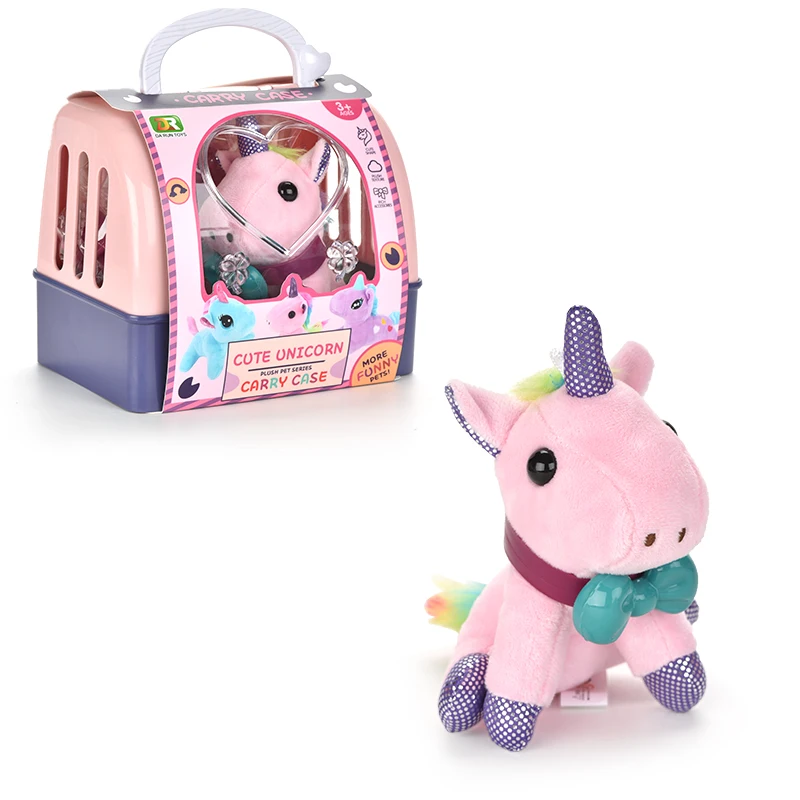 2024 High Quality Cartoon Stuffed Animal Toys Pet Unicorn Stuffed Animal Plush Toy