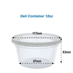 16 oz Plastic Deli Container With Lids For Food 8 oz Round Jars
