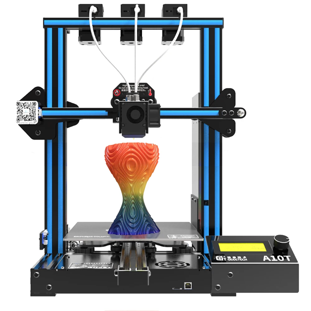 3D-принтер Geeetech A10T 3 экструдера быстрая сборка поддержка пла АБС ПЭТГ дерево ПВА