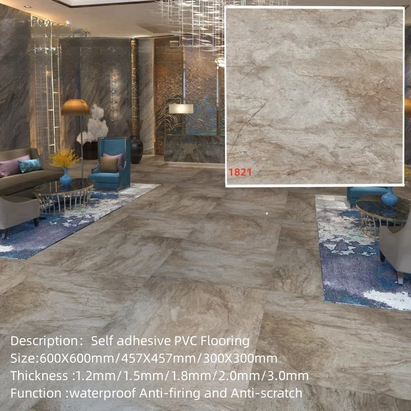 Marble Vinyl Pvc Lvt Self Adhesive Vinyl Flooring Floor China Grain Pvc Modern SGS Indoor Villa Vinyl Flooring Tiles Pink Stone