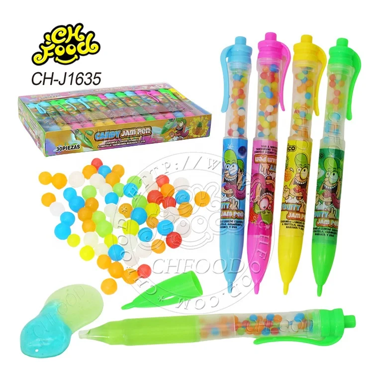 new hot selling injection syringe pen shape toy with mix flavor fruit jam and mini colorful pressed candy wholesale and OEM