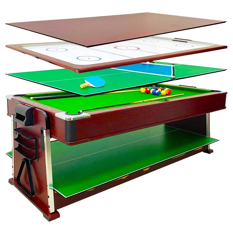 American style multifunctional four in one adult billiards table  ice hockey  tennis table  conference table