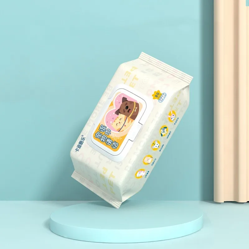 LM0063E Pet beauty products Pet deodorizing wipes 80 PCS cat and dog specific wet wipes no wash cleaning wipes