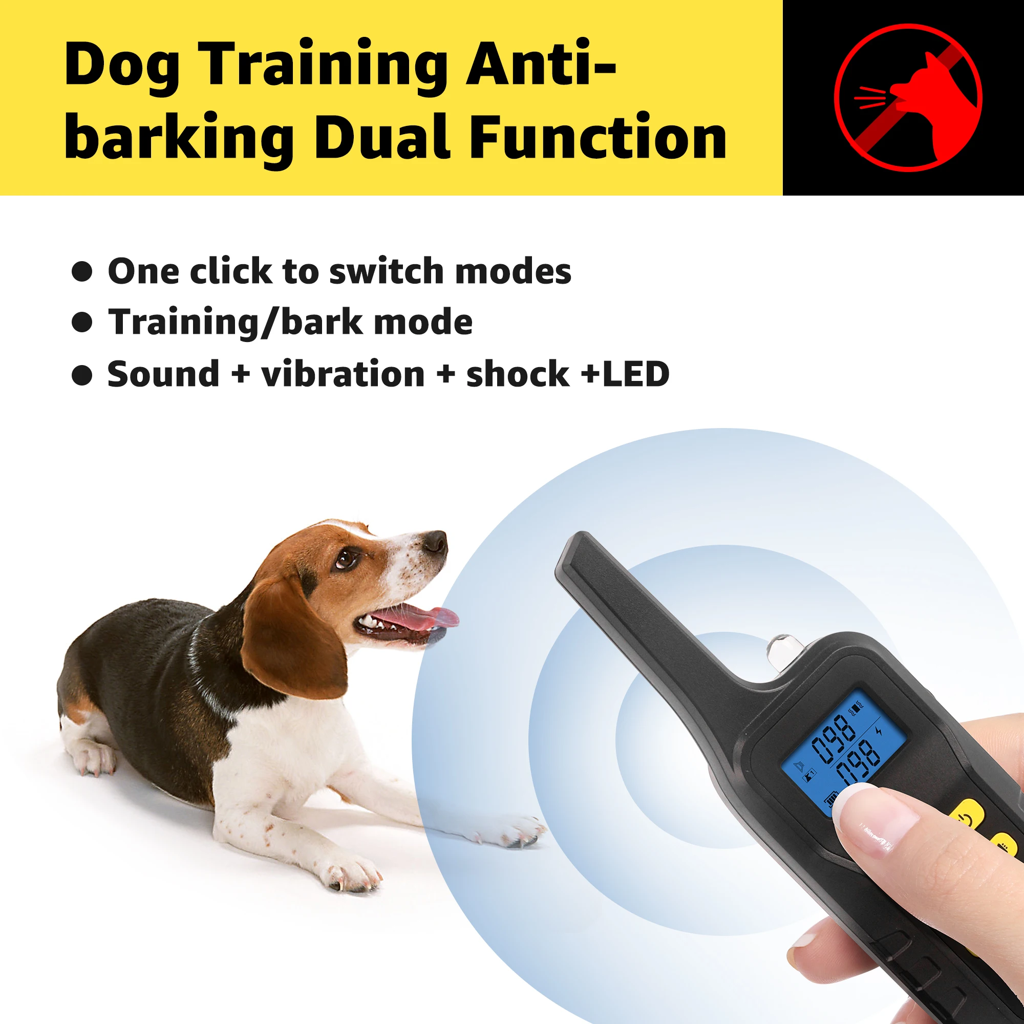 Remote Electronic Dog Training Collar Top Seller 2 in 1 Pet Training Products Electronic Bark Control Popular on Ebay