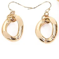 Factory Custom Gold Plated Wide Chain  Necklace Earrings Set Trendy Costume Design Jewelry Gift Elegant Jewelry Sets