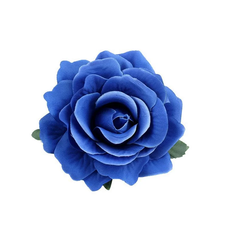 wholesale Background flower wall decoration straw hat flower accessories DIY wedding props silk rose flower head