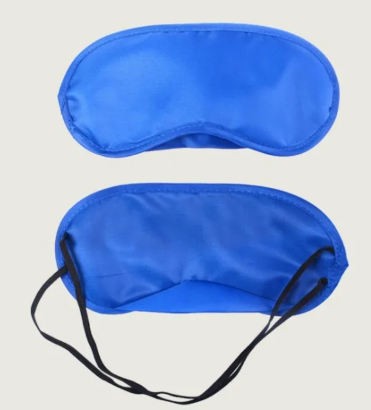 Multicolor Eye Mask Cover Airline Lightweight Polyester Blindfold Filled Sponge Sleep Eye Mask with Nose Pad and Elastic Straps