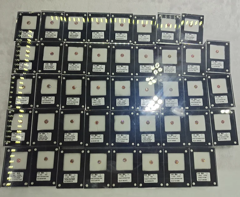 Розовый лабораторный ромбовидный бриллиант лучшего качества 0 75 карат с сертификатом иджи