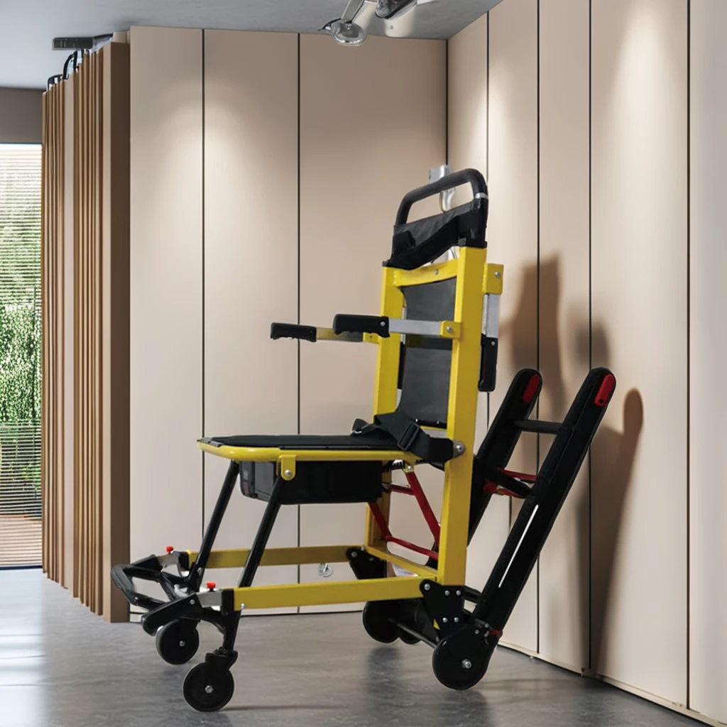 Portable Electric Power Stair Climber Dolly Cart Battery Crawler with Belt Aluminium Wheelchair Targeted for Climbing Stairs