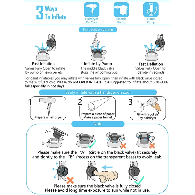 Summer Beach Big Inflatable Unicorn Pool Float Floatie Ride On with Fast Valves Large Rideable