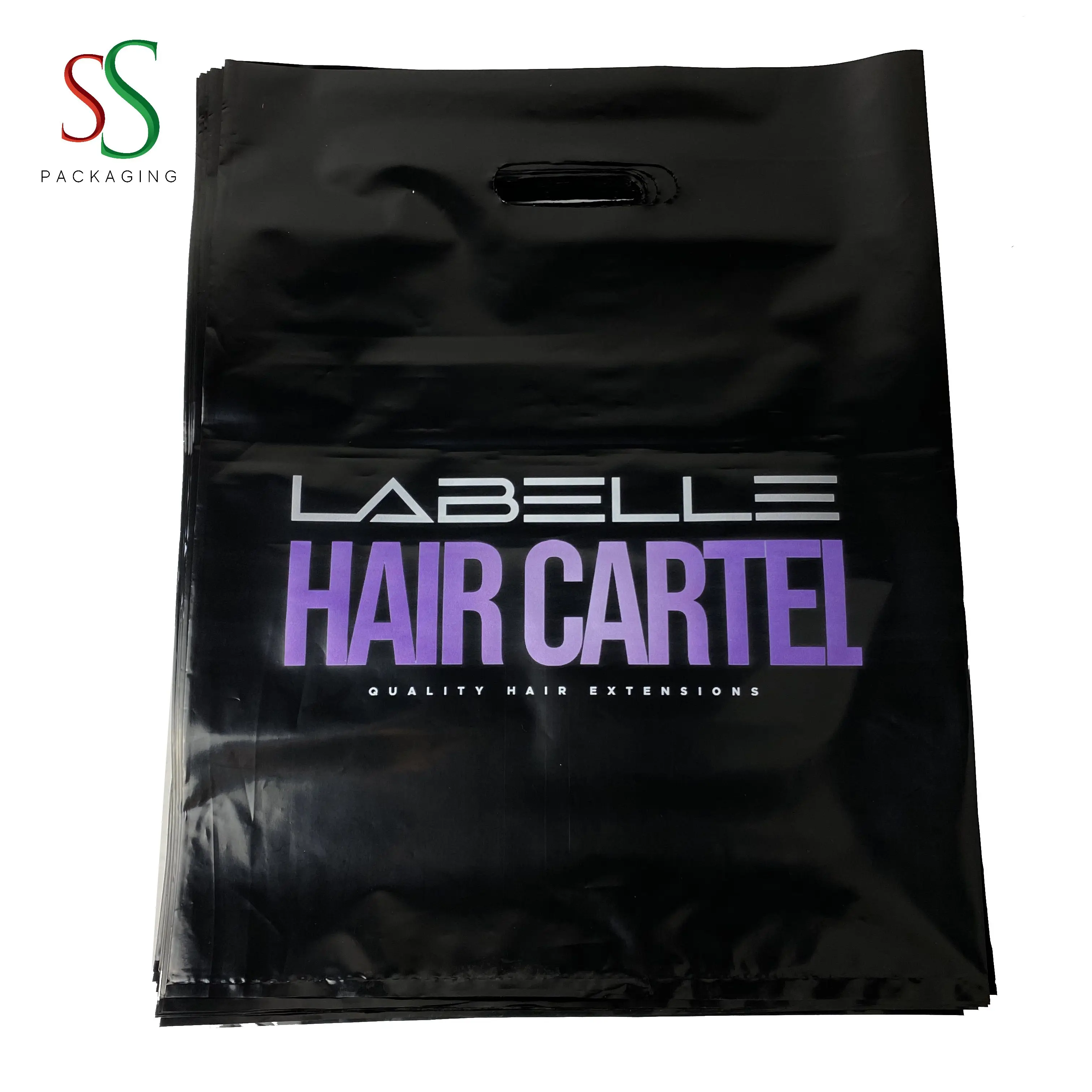 SS Hair Packaging Good Quality Bag for Shopping Plastic Bag with Logos
