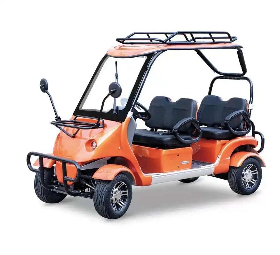 NEW Fashion golf cart sightseeing electric car four wheels long range with lead acid battery