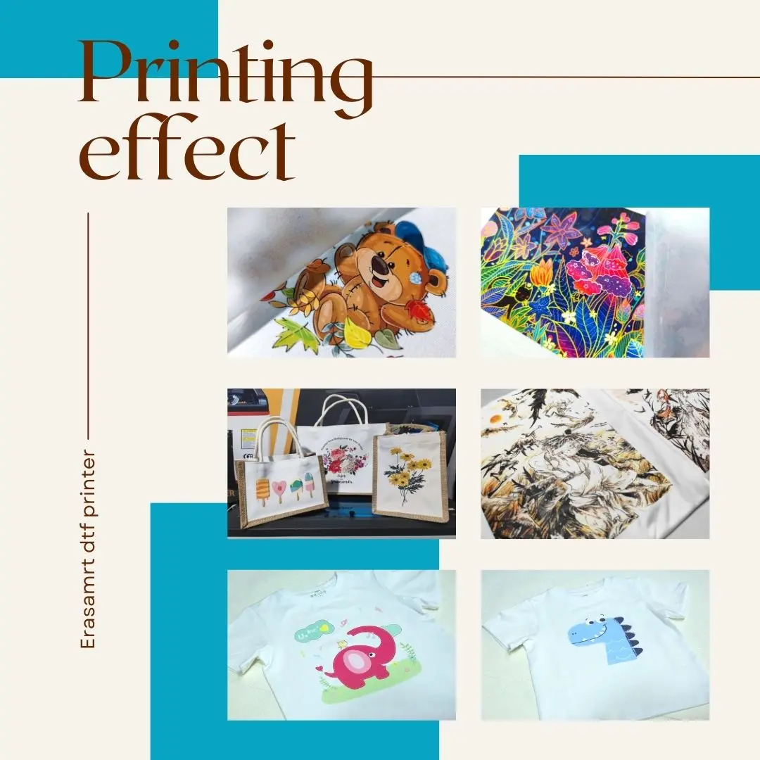 EraSmart White Ink Circulation System A3 L1800 1390  DTF Printer Clothes Printing Machine for T-shirt Small Business Ideas