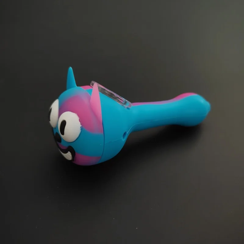 Multicolor Cat Modeling Smoking Accessories Tobacco Silicone Smoking Pipe