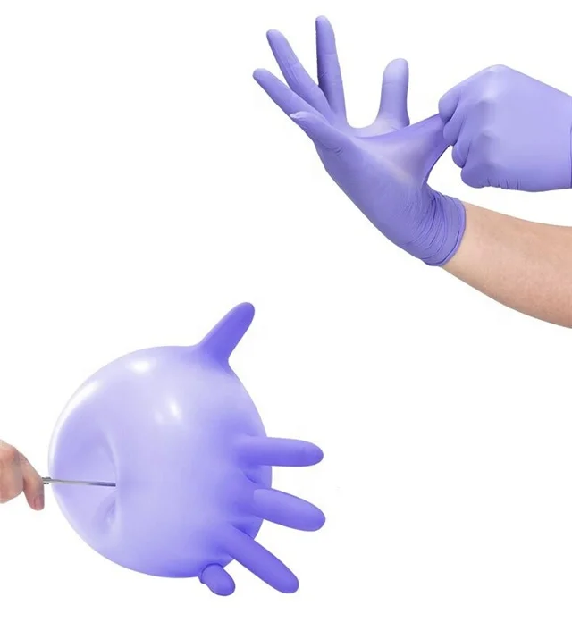 Durable Factory Promotion Low Price Multi-purpose Guantes de nitrilo sin polvo azul for Household Cleaning