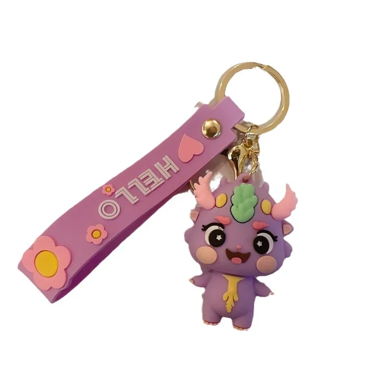 Милая мультяшная парная сумка кулон автомобиль мини-игрушки новый год дракон брелок 2024 для небольшого подарка оптом