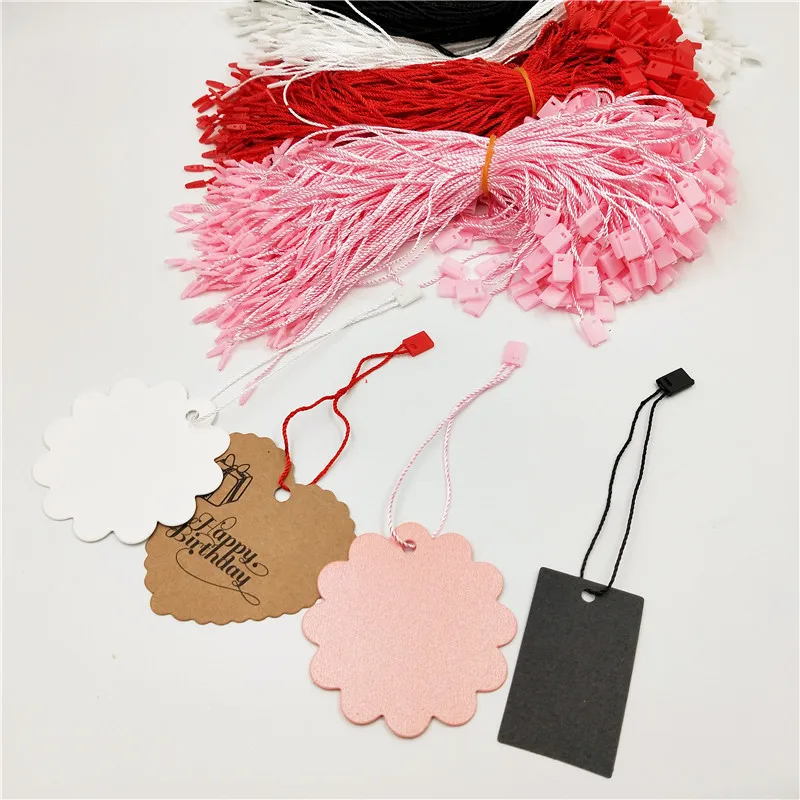 
 Оптовая продажа, под заказ, подвесная пластиковая квадратная пряжка, полиэфирная веревка для бирок одежды  