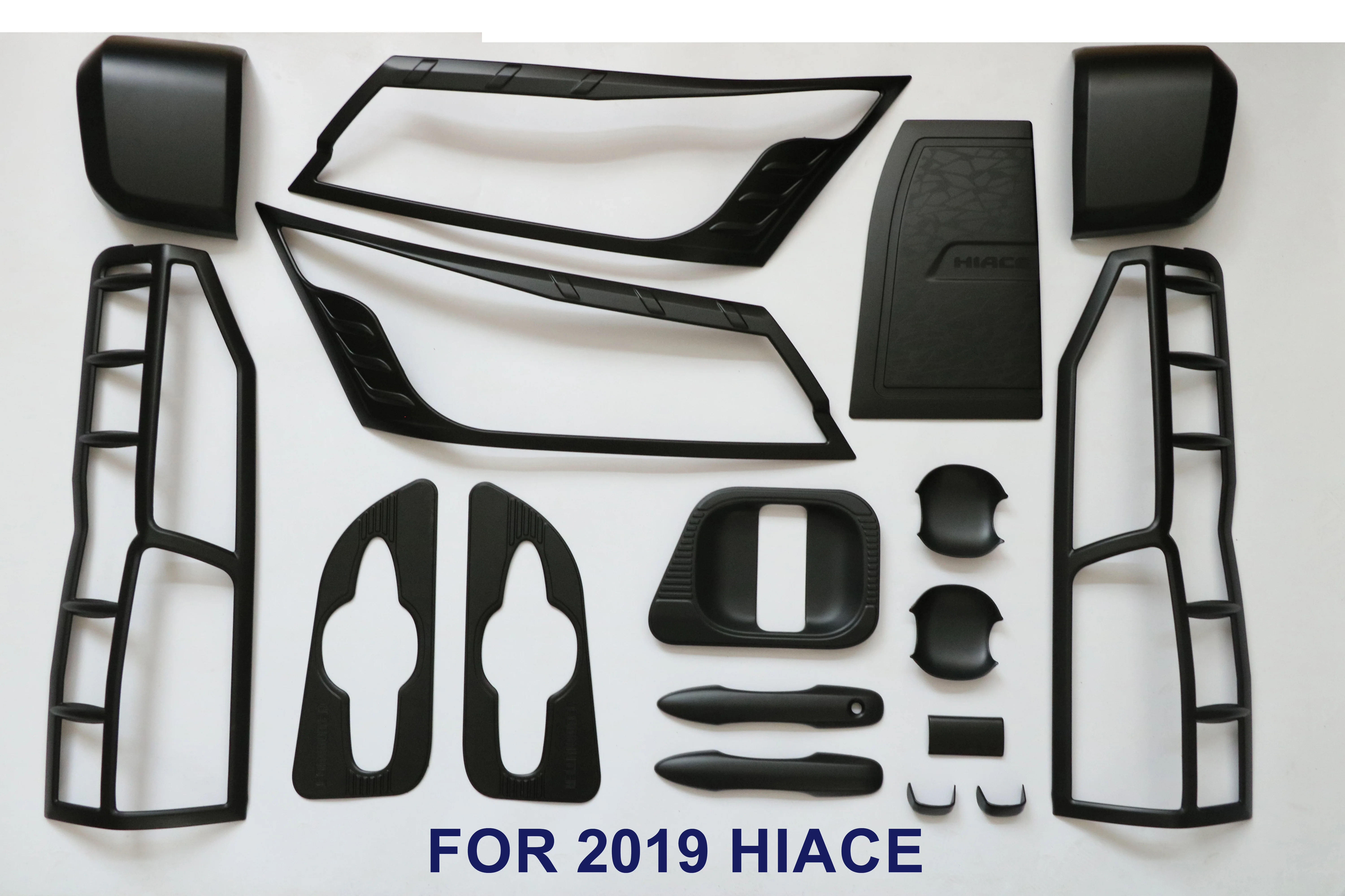 Hot Sale Auto Parts Headlight Tail Light Cover Door Handle Bowl Car Body Kit Garnish Combo Set for Toyota Hiace 2019 Accessories