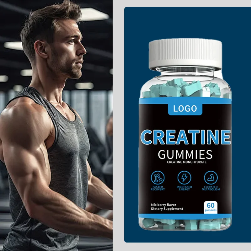 OEM Private Label Creatine Monohydrate Pre Workout Supplement Gummies MultiVitamin Sugar Free Custom Creatine Electrolyte Gummy