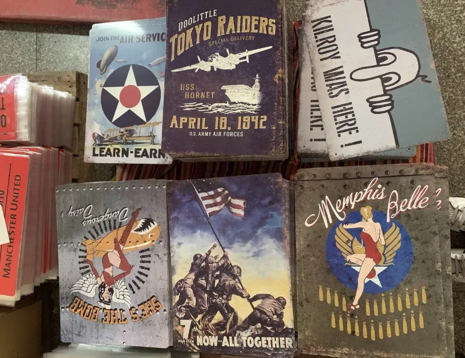 decoration painting poster wholesale decor craft plate vintage embossed tin metal sign