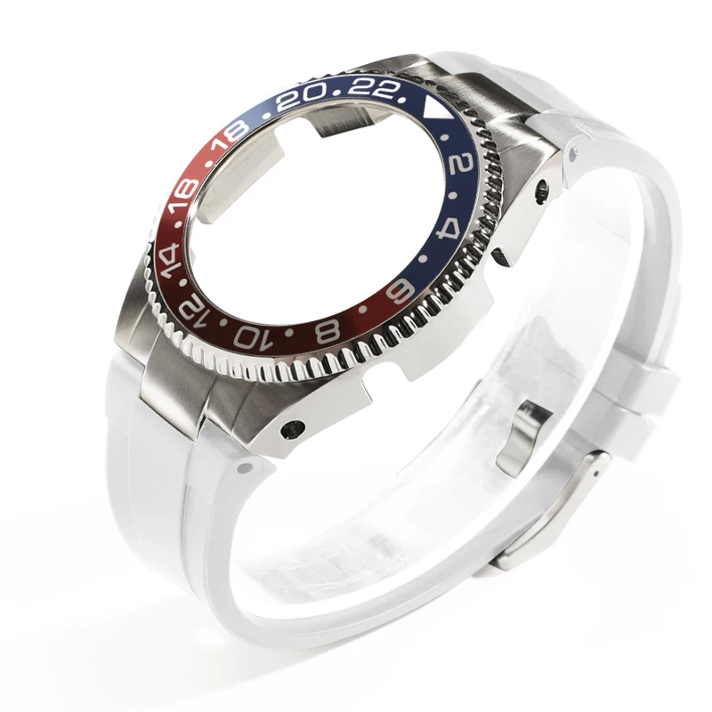 Drop shipping Stainless Steel Ro-lex metal case with silicone replacement band strap modification kit for Casio G Shoc-k GA-2100