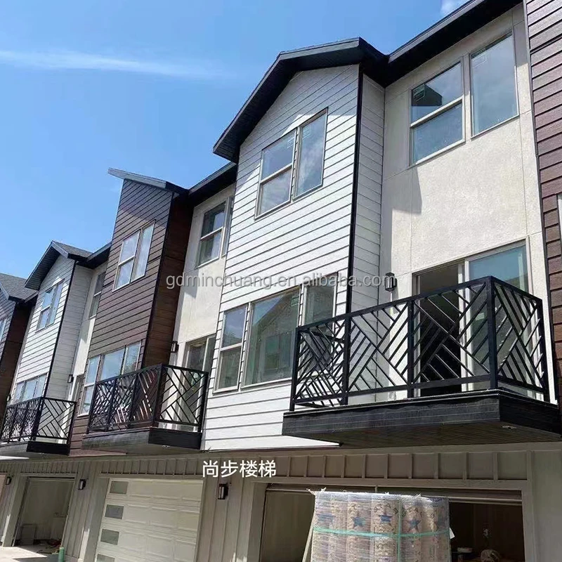 Outdoor Glass Railing aluminium Fence steel Terrace Glass Balustrade U Channel Balcony outside exterior Railings