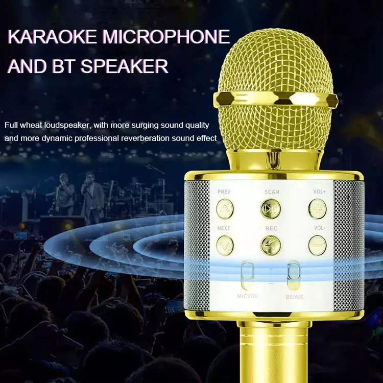 Хит продаж ручной домашний портативный динамик KTV караоке-микрофон для