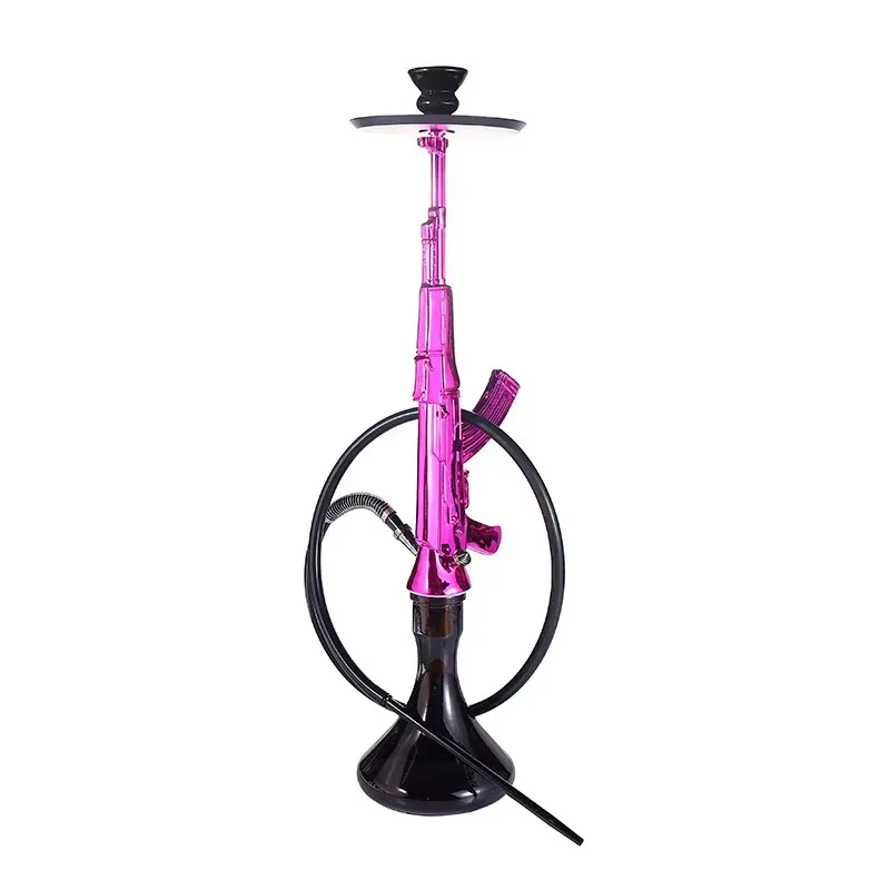 Factory price Gun shape 78CM Large Size Hookah AK47 Arab Premium Narguile Shisha Smoking Hookah Set With Silicone Hose Hookah