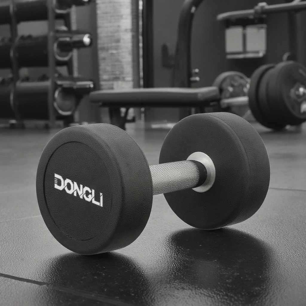 Commercial Home Gym round TPU Dumbbells Neoprene Steel Fixed Weights Iron Body Shape Custom Logo Fitness PU CPU Dumbbells