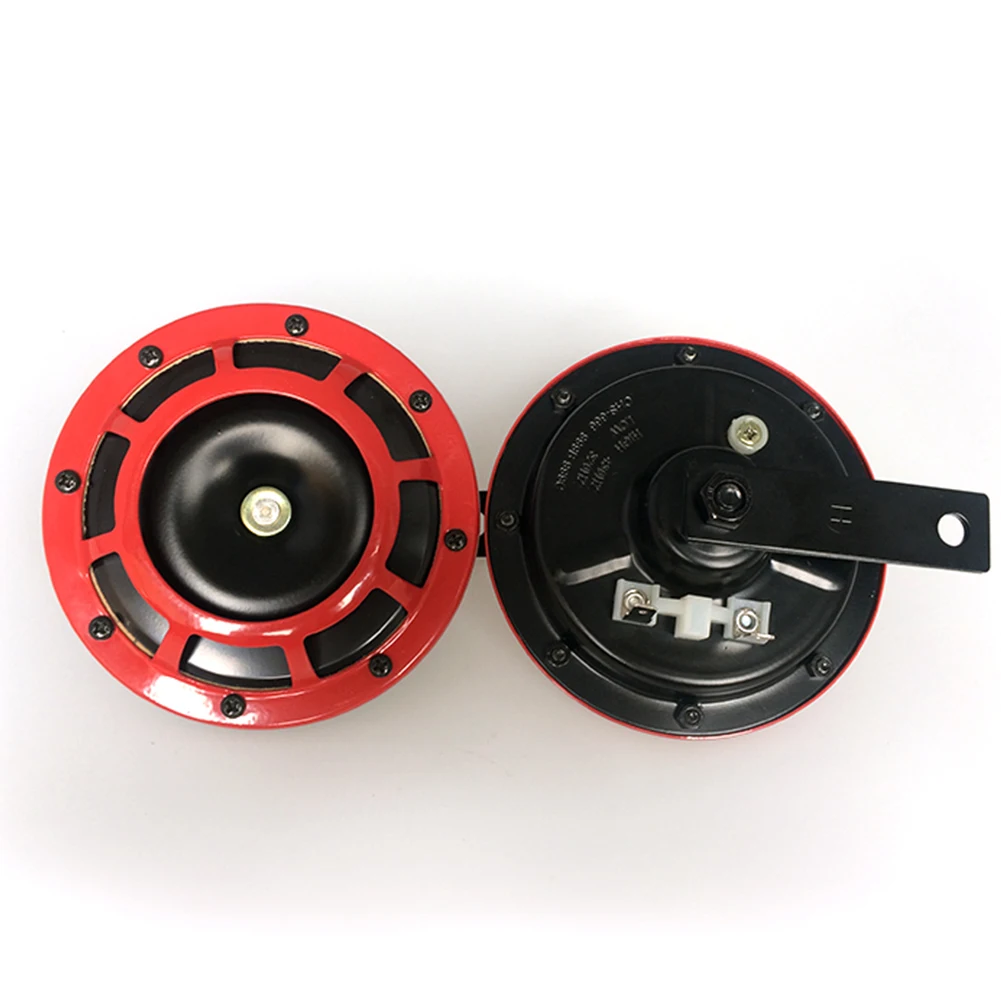 
Universal 2pcs 139Db Red Black Silver Blue Horn Compact Super Tone Loud Blast 12V For Motorcycle Car 