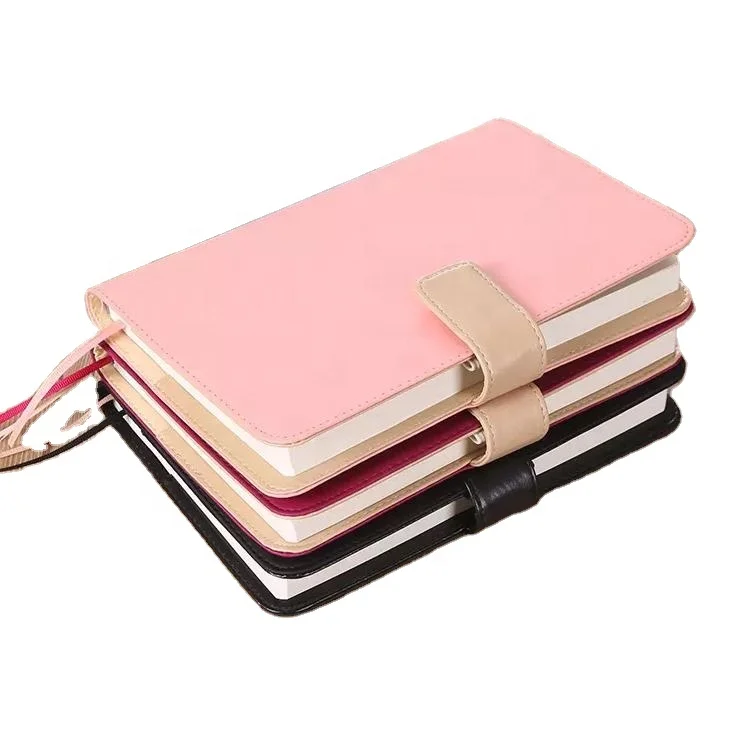 A5 PU Leather 6 Ring Binder Agenda Planner Organizer Spiral Notebook Folder for Work Convenience Notebook