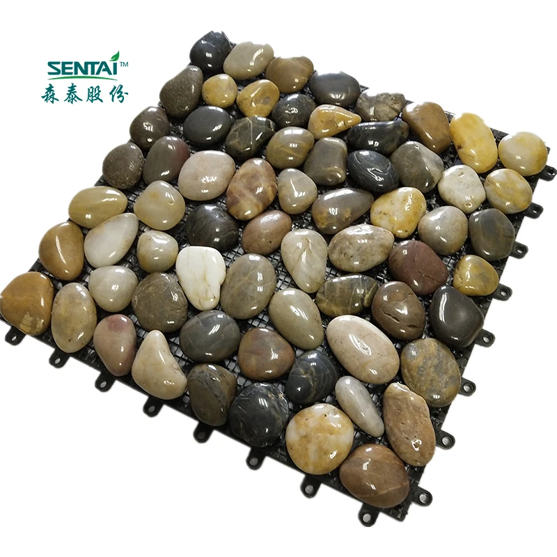 30*30*22cm hot sale high quality SLICED PEBBLE DIY tiles easy install waterproof durable Stone deck tiles ST-D005