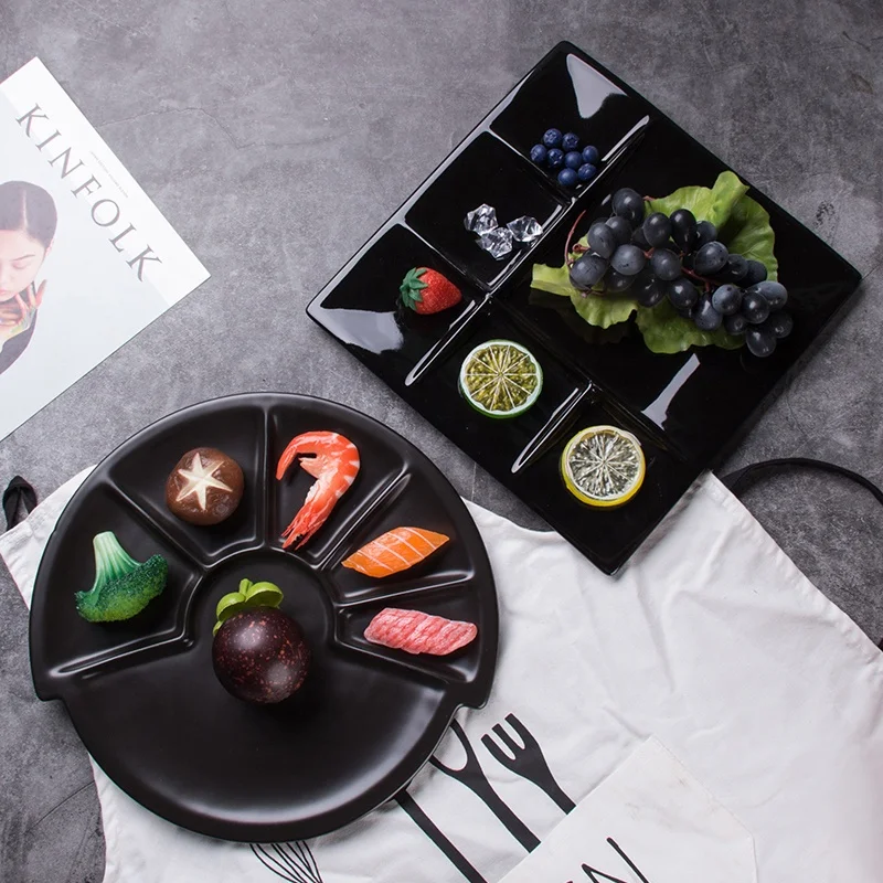 
Porcelain Divided Serving Dishes Relish Tray Serving Plate for Parties Perfect for Chips and Dip Veggies Candy and Snacks 