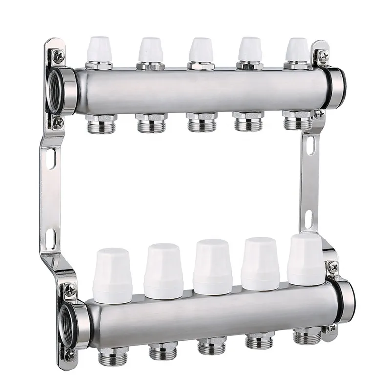 Floor Heating Parts 304 Stainless Steel Water Manifold Pipe