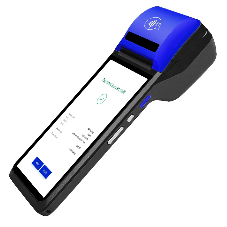 6 Inch Handheld POS Terminal GMS Service NFC Wifi OEM Customized Android 12/13 Pos Terminal With Printer