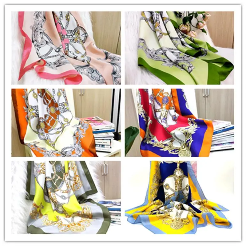 Wholesale Neckerchief Shawl Scarf Ladies Custom Luxury Designer Hijab Women Scarfs