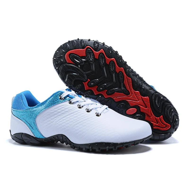 Wholesale new style top quality white outdoor sport rubber spike golf shoes for men men golf shoes