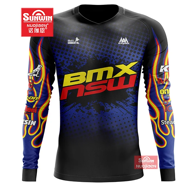 Quick Dry Long Sleeve Downhill Bicycle Cycling Bike Jersey Mountain Cycling Jersey Custom Jersey Clothes