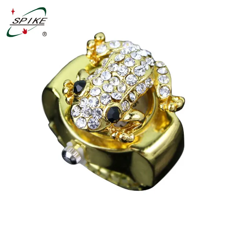 Frog bezel ring watch japan movement quartz ring watch