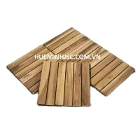 Interlocking Teak Wooden Decking tiles with Plastic Base easy to assemble environmentally friendly