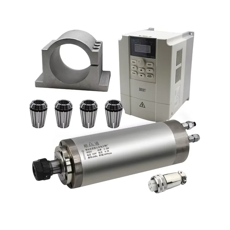 ER11 round spindle motors cnc small bldc motor 500w 57mm spindle motor air cooled