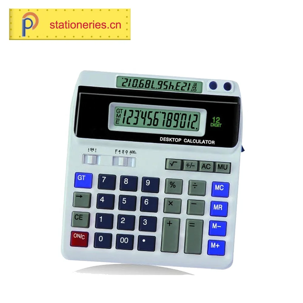 12 digits double display screen desktop Calculator