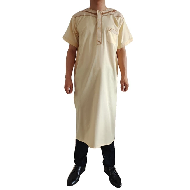 
2021 Low Price Middle Eastern Clothing Thobes Muslim Mens Dubai Islamic Thobe Clothing 