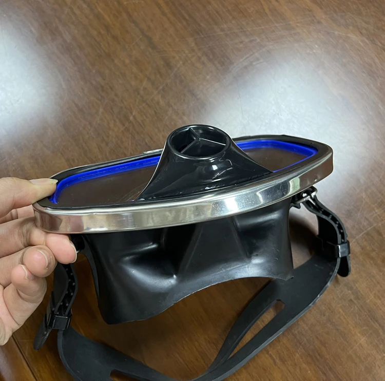 Classic Design fishing Mask Oval shape One window rubber purger mask with value Freediving spearfishing mask
