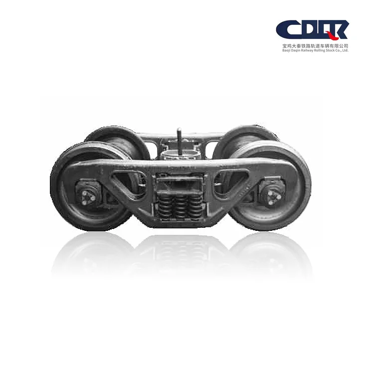 70T Railway Train Bogie Wagon with Steel Wheels and Coupler for Train Wagon